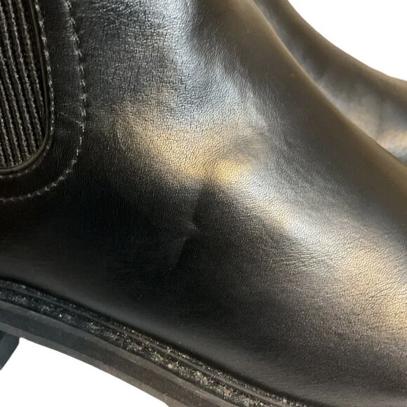 Shein Boots Women's Platform Sz 6.5M Black Ankle Side Zip Chunkly Rubber Sole - Picture 9 of 16